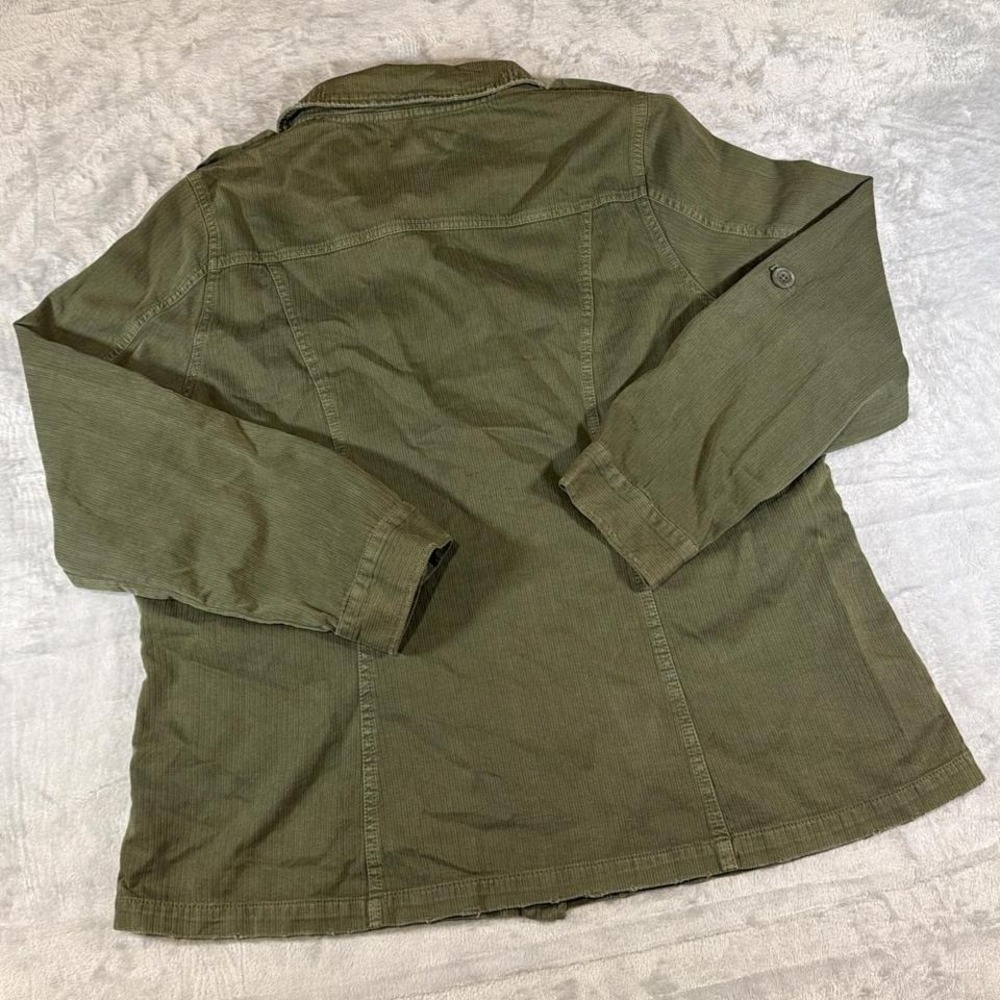 Y2K Vintage Torrid Embroidered 100% Cotton Utility Jacket | Olive Green | Size 1 - Picture 5 of 6